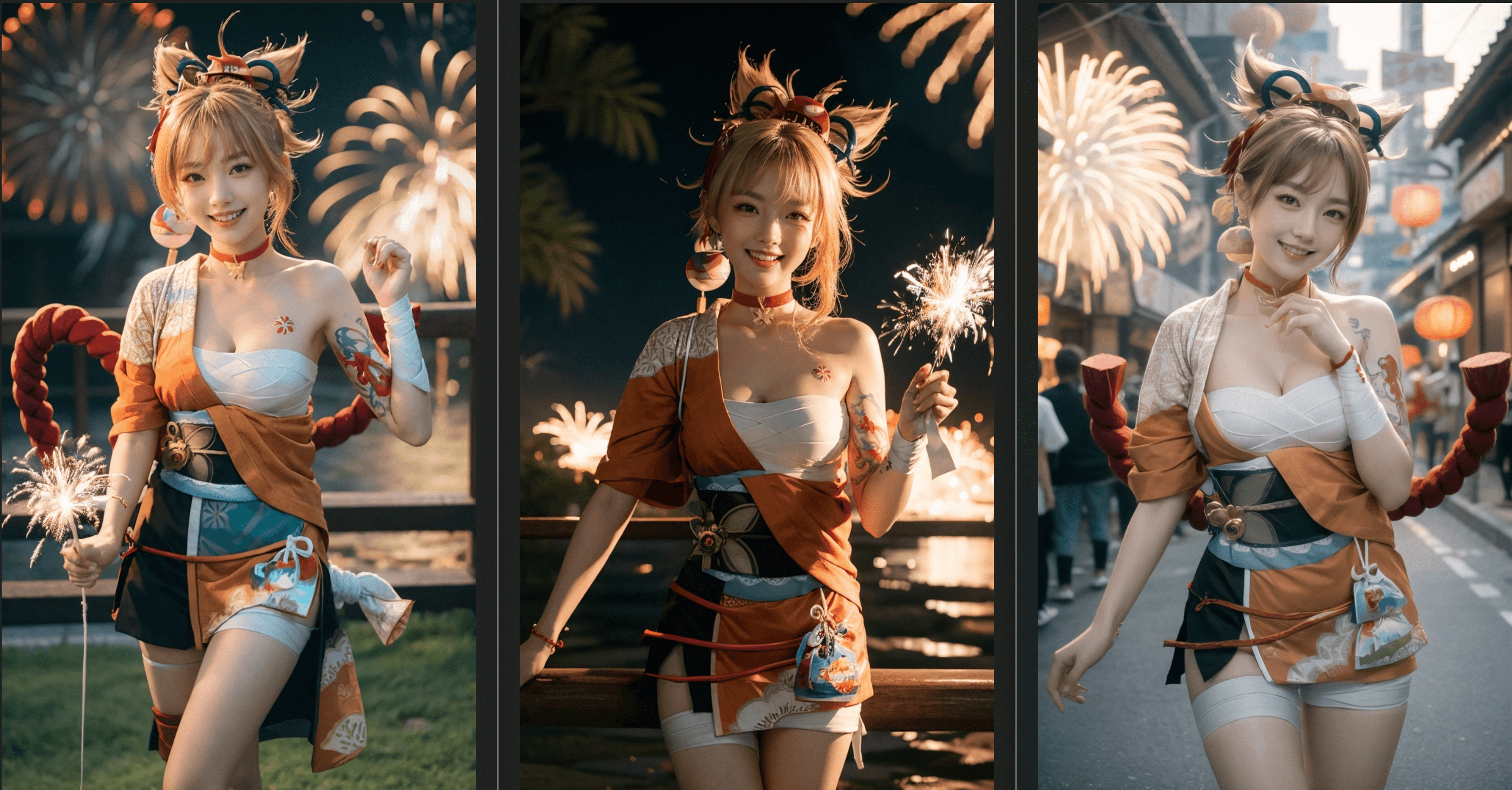 24年公众号靠AIGC产出的原神宵宫小姐姐的图片作为红包封面